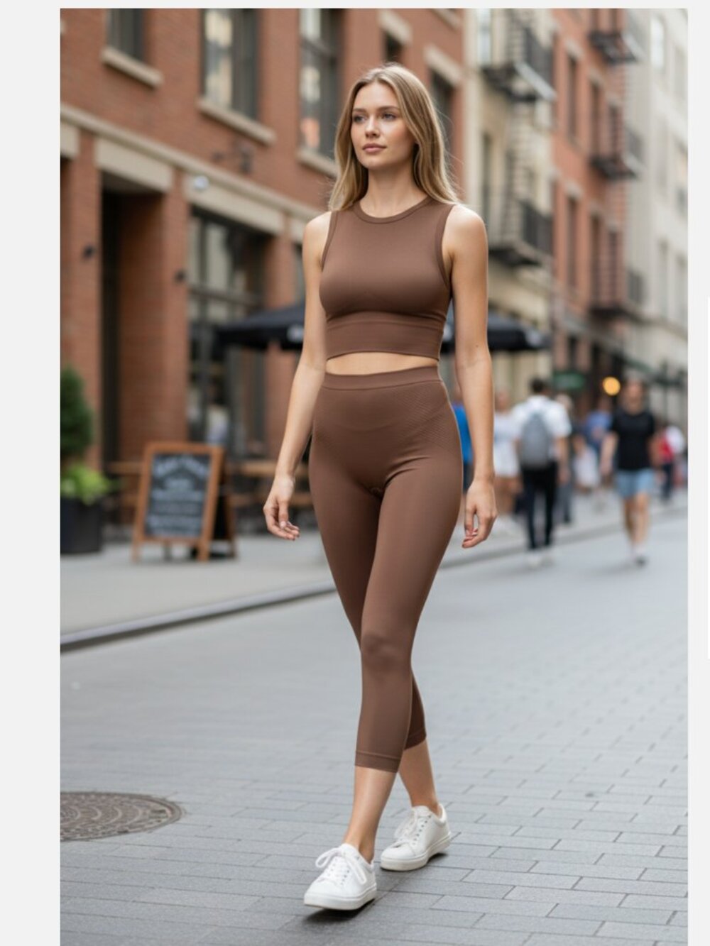 NWT SPANXshape Invisible Capri leggings # 10333R Chestnut Brown SZ-3X